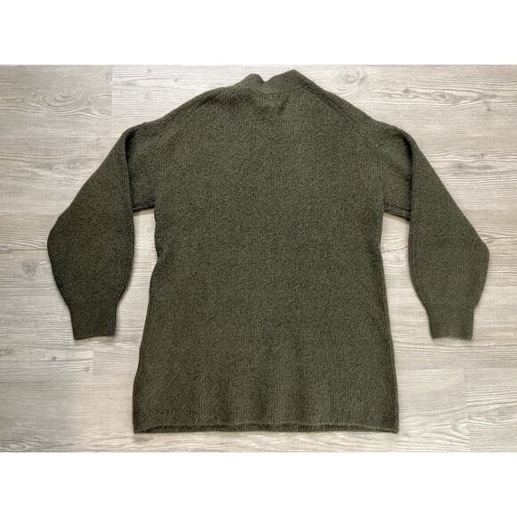 H&M Oversized Long Green Mock-neck Knit Sweater Women’s Size S NWT - Picture 3 of 6